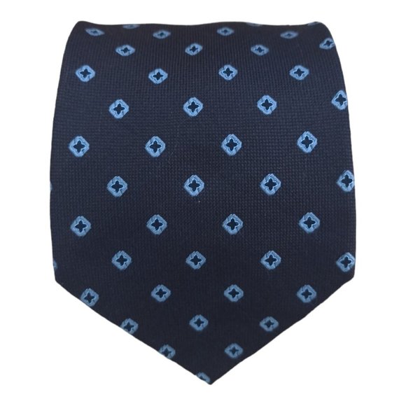 ARMANI COLLEZIONI Brown Geometric Silk Tie ITALY 59